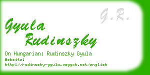 gyula rudinszky business card